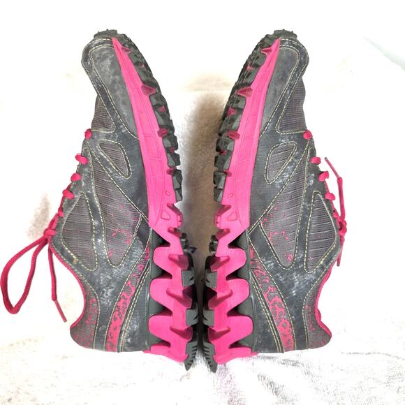 Reebok Zigtech Women's Sz 7 Running Shoes Gray Pink Orange Crossfit No Insole - Picture 8 of 12